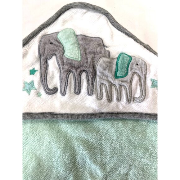 Baby Hooded Towel Elephants Embroidery By Cloud Island 100% Cotton Soft & Absorb - Picture 2 of 4